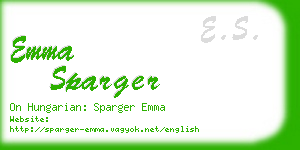 emma sparger business card